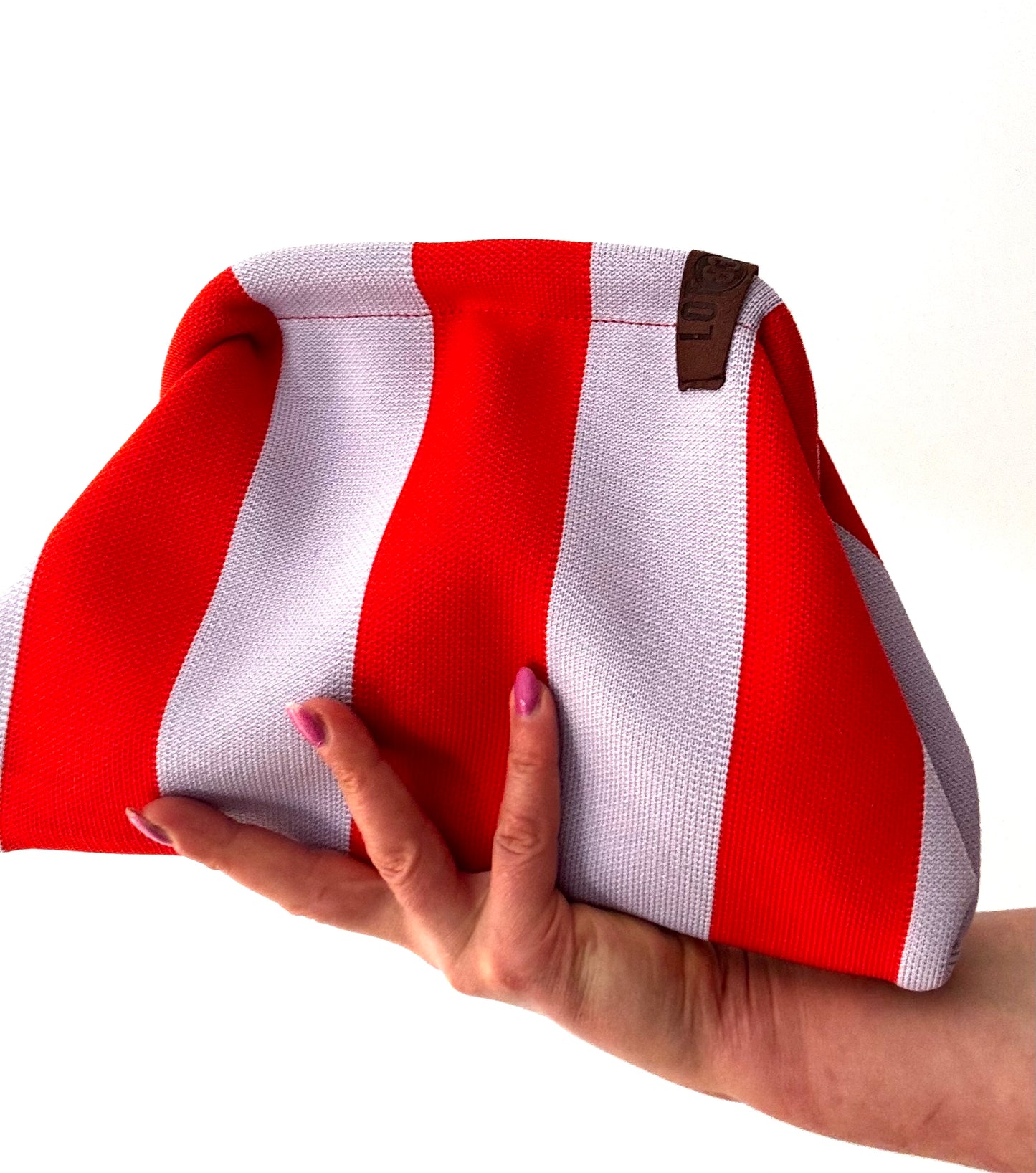 LOT83 Modische Clutch/ Organizer in Flieder/Orange