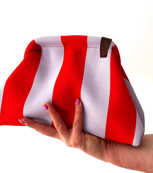 LOT83 Modische Clutch/ Organizer in Flieder/Orange