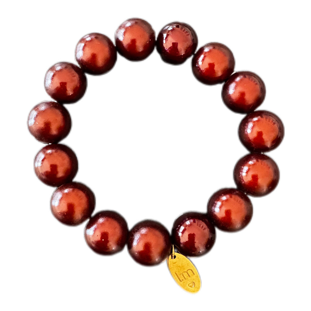 Armband in Braun " Galaxy Pearl" von Lizzy Mae 14 mm