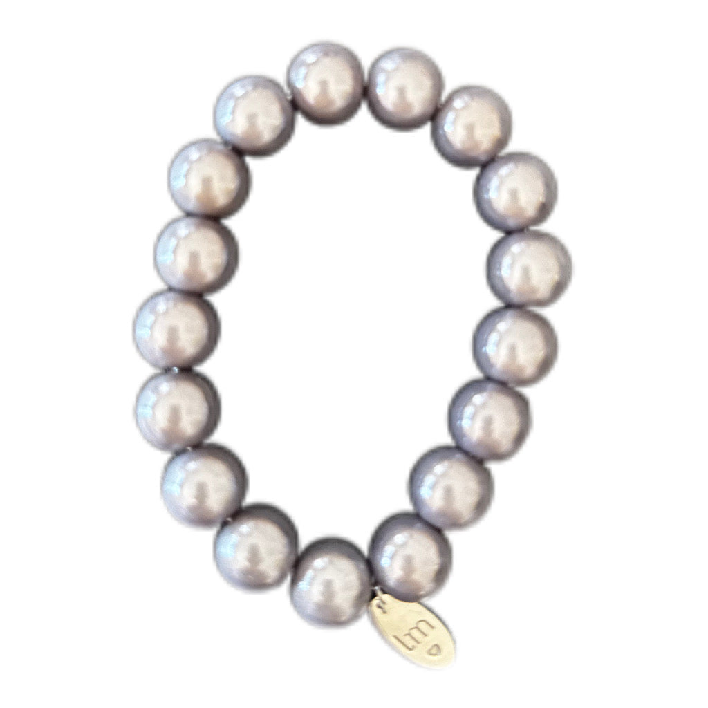 Armband in Grau " Galaxy Pearl" von Lizzy Mae 14 mm
