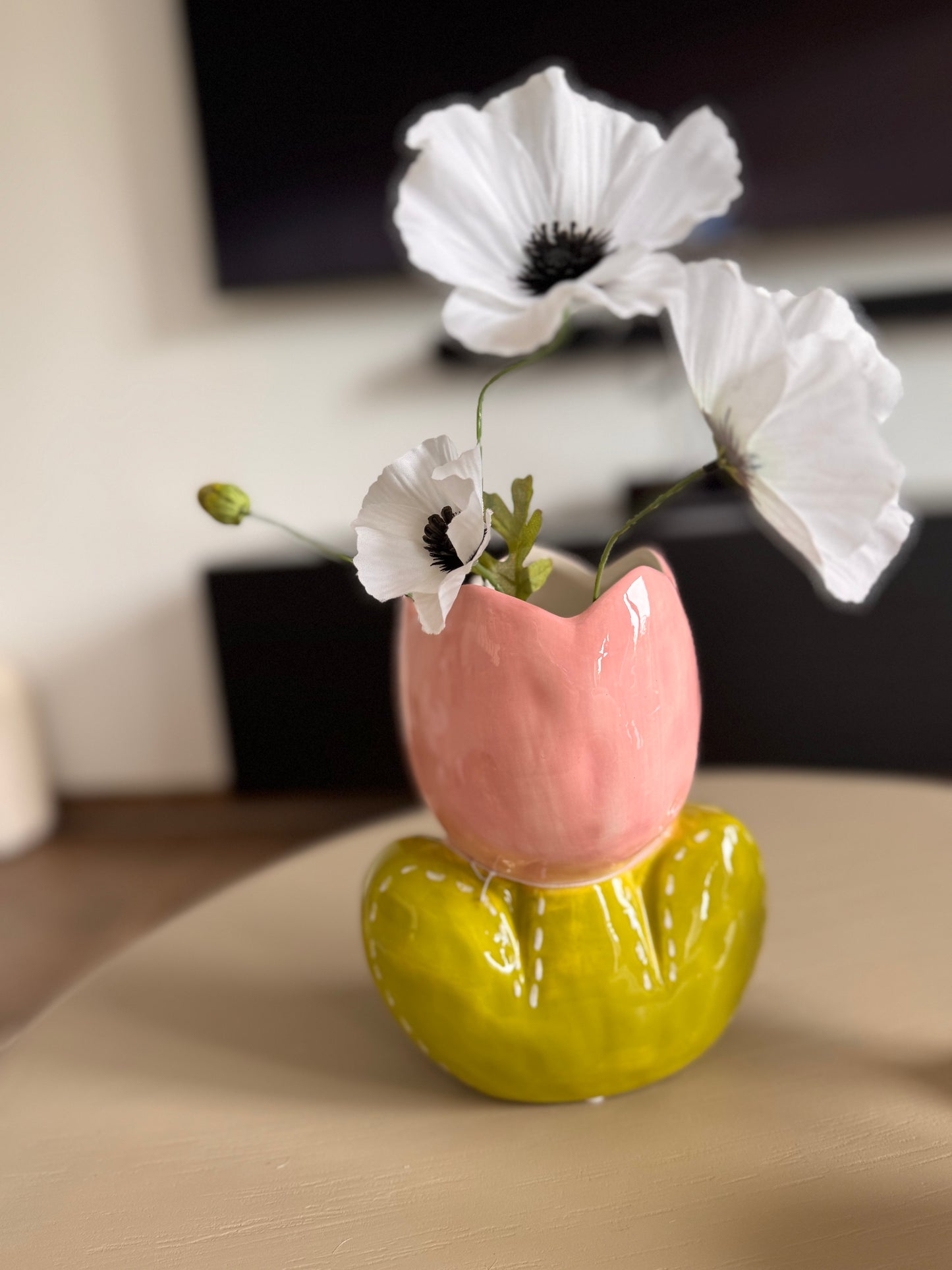 Tulpenvase aus Keramik