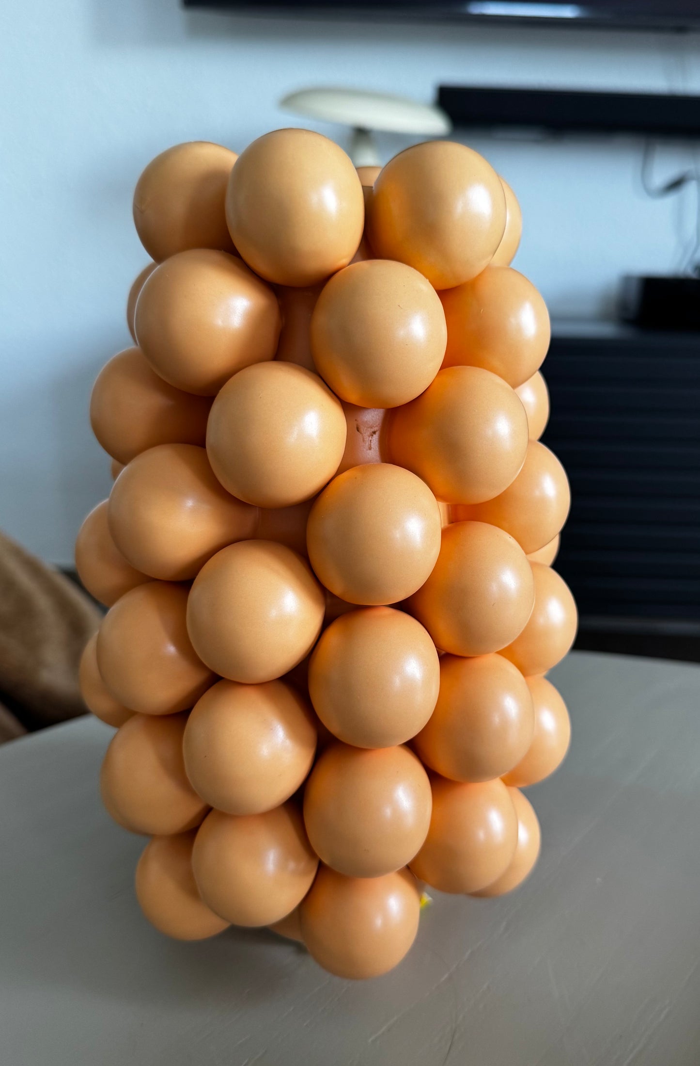 Bubble Blumenvase von Light & Living in Apricot H ca 24 cm