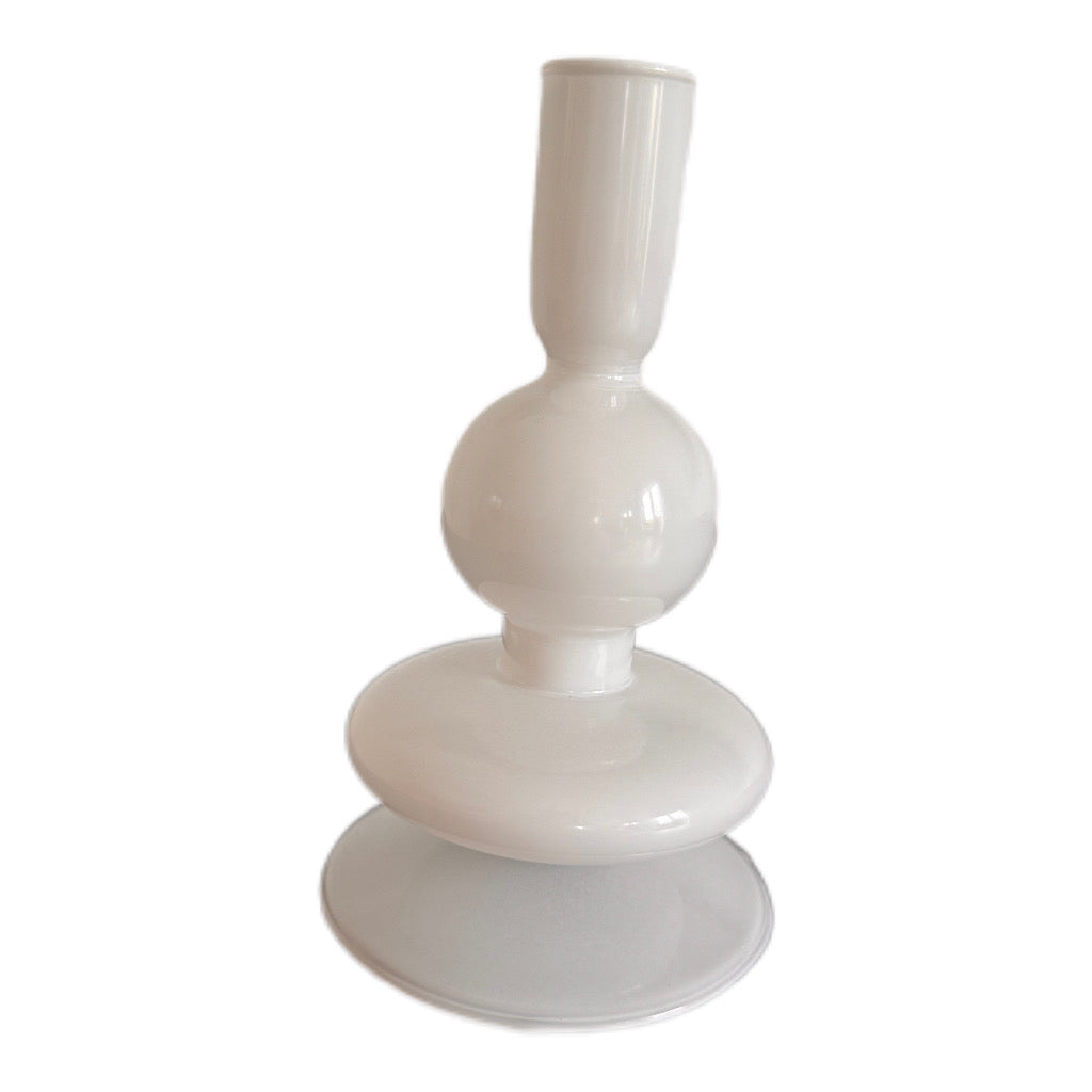 Kerzenhalter Glas Sparkle Bubbles von Present Time weiß