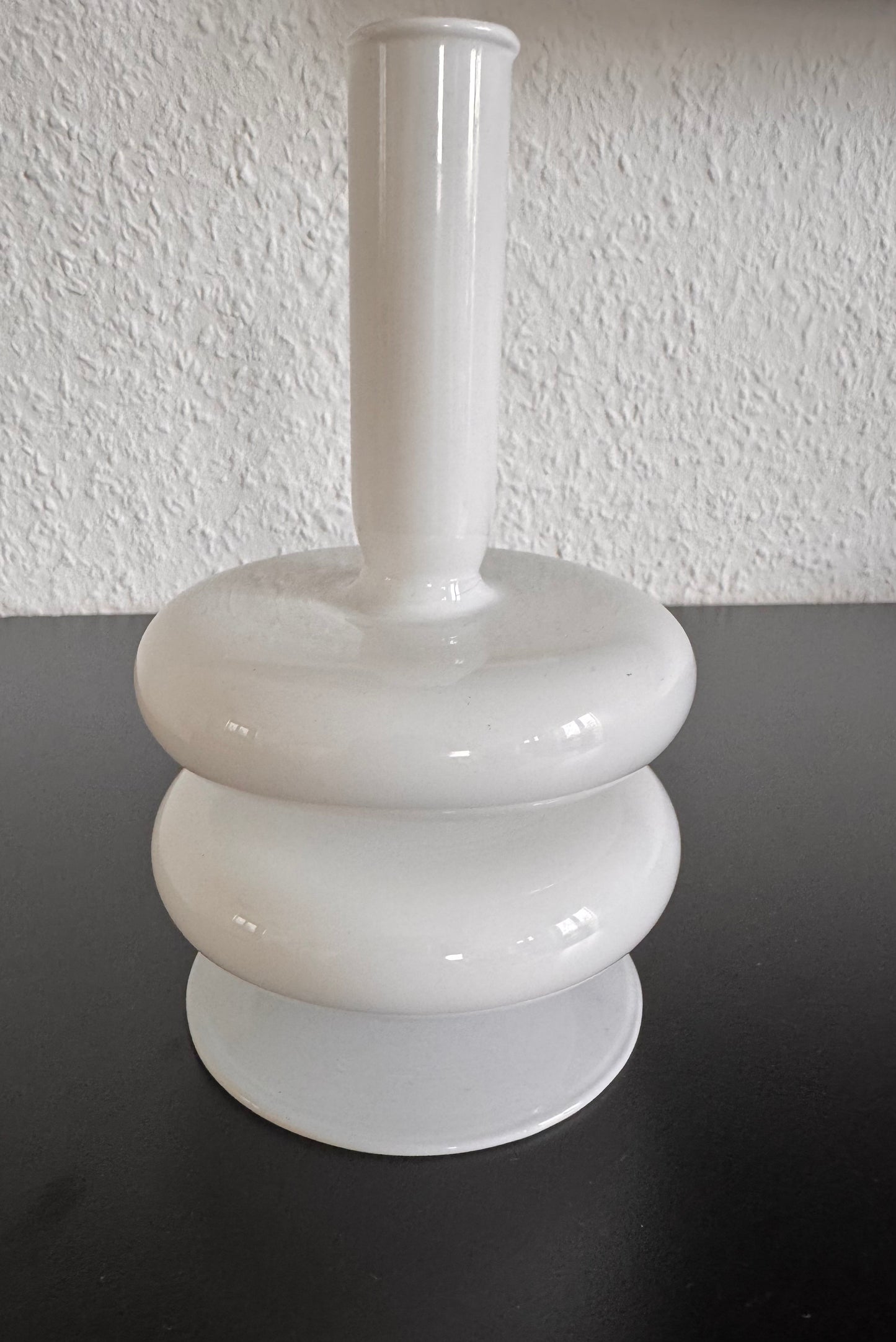 Kerzenhalter Glas Sparkle Double Ring von Present Time weiß