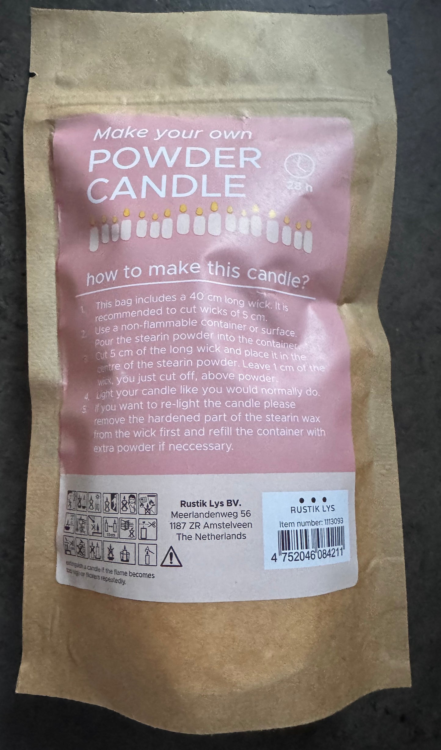 Kerzen Pulver DIY weiß