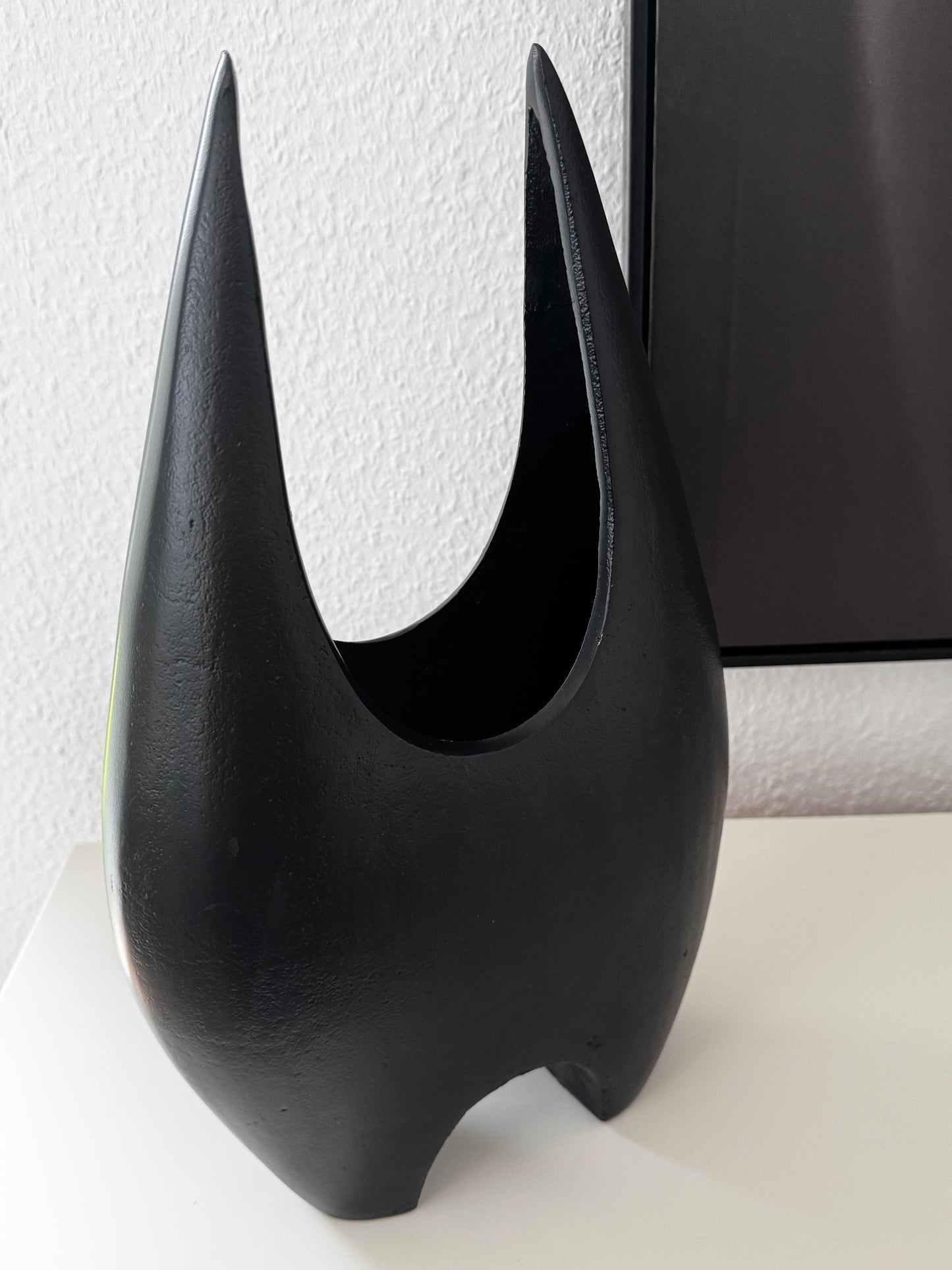 Colmore Vase Alu RAW Schwarz Matt 25 x 12 x 41 cm