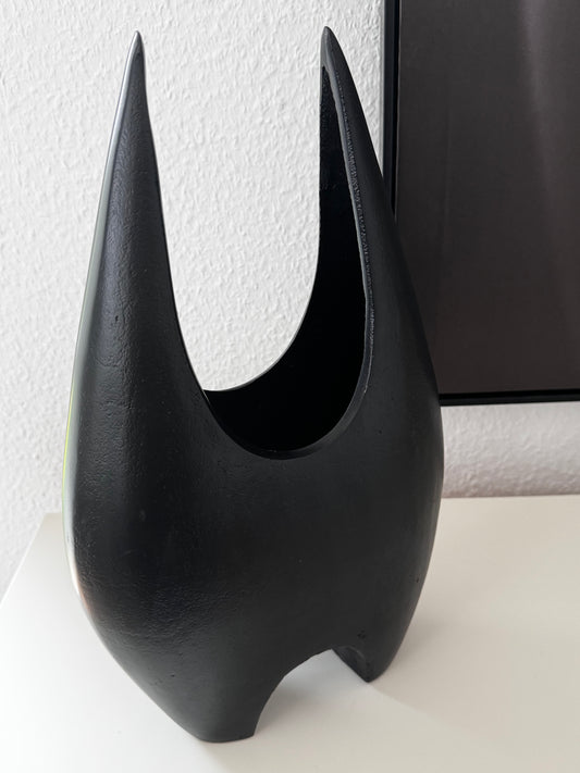 Colmore Vase Alu RAW Schwarz Matt 22 x 11 x 33 cm