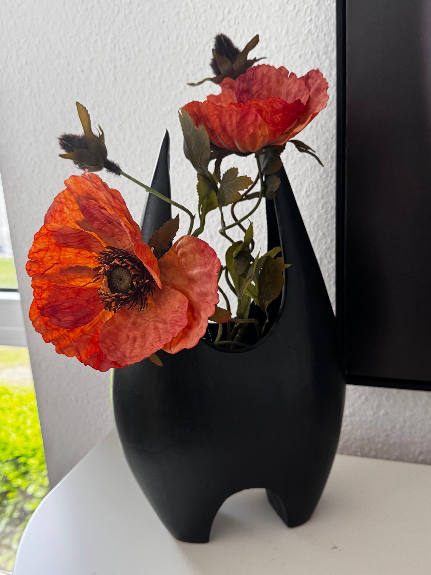 Colmore Vase Alu RAW Schwarz Matt 25 x 12 x 41 cm