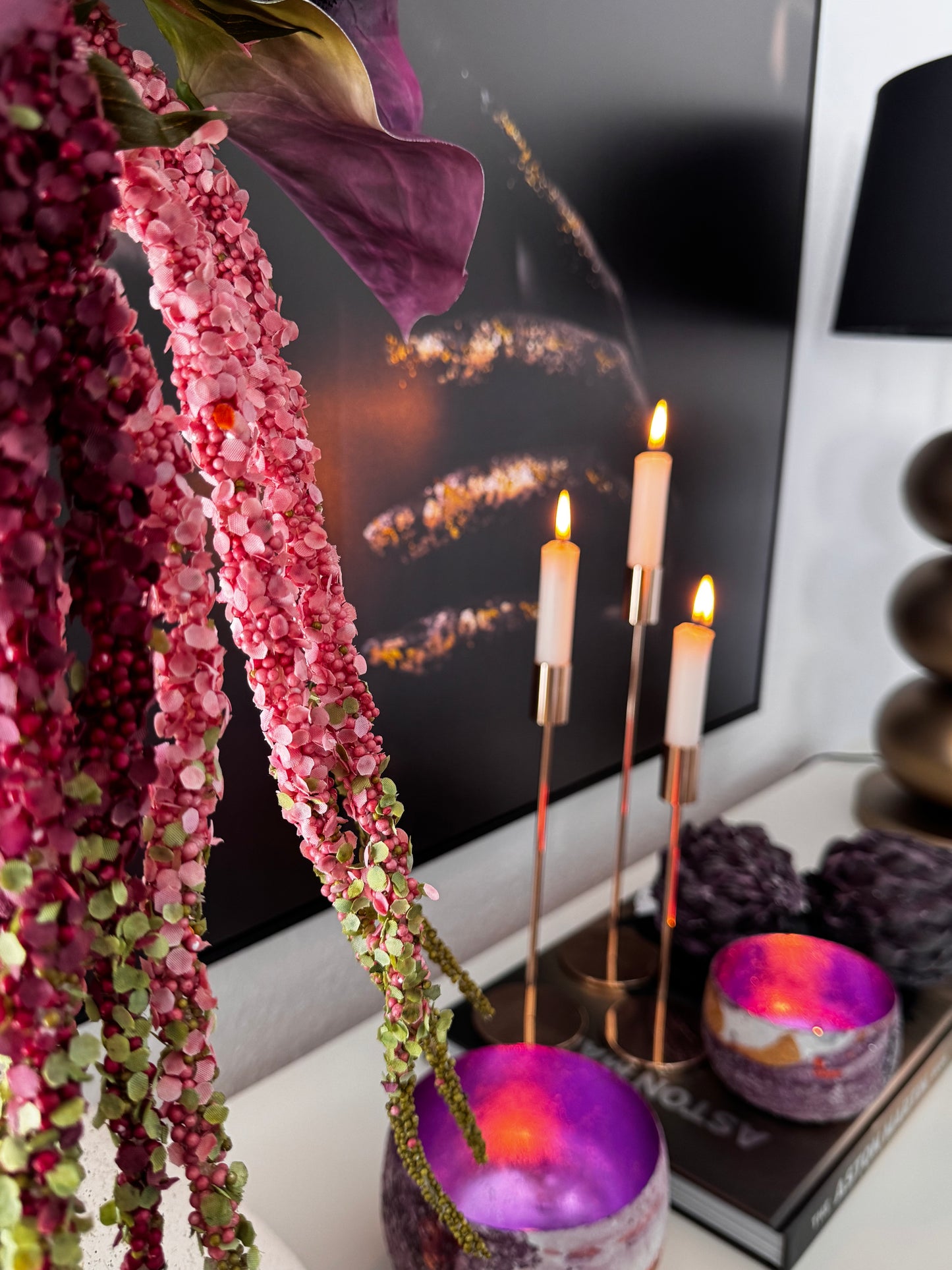 Künstlicher Amaranthus in Mauve  97 cm - Edle Deko- Kunstblume