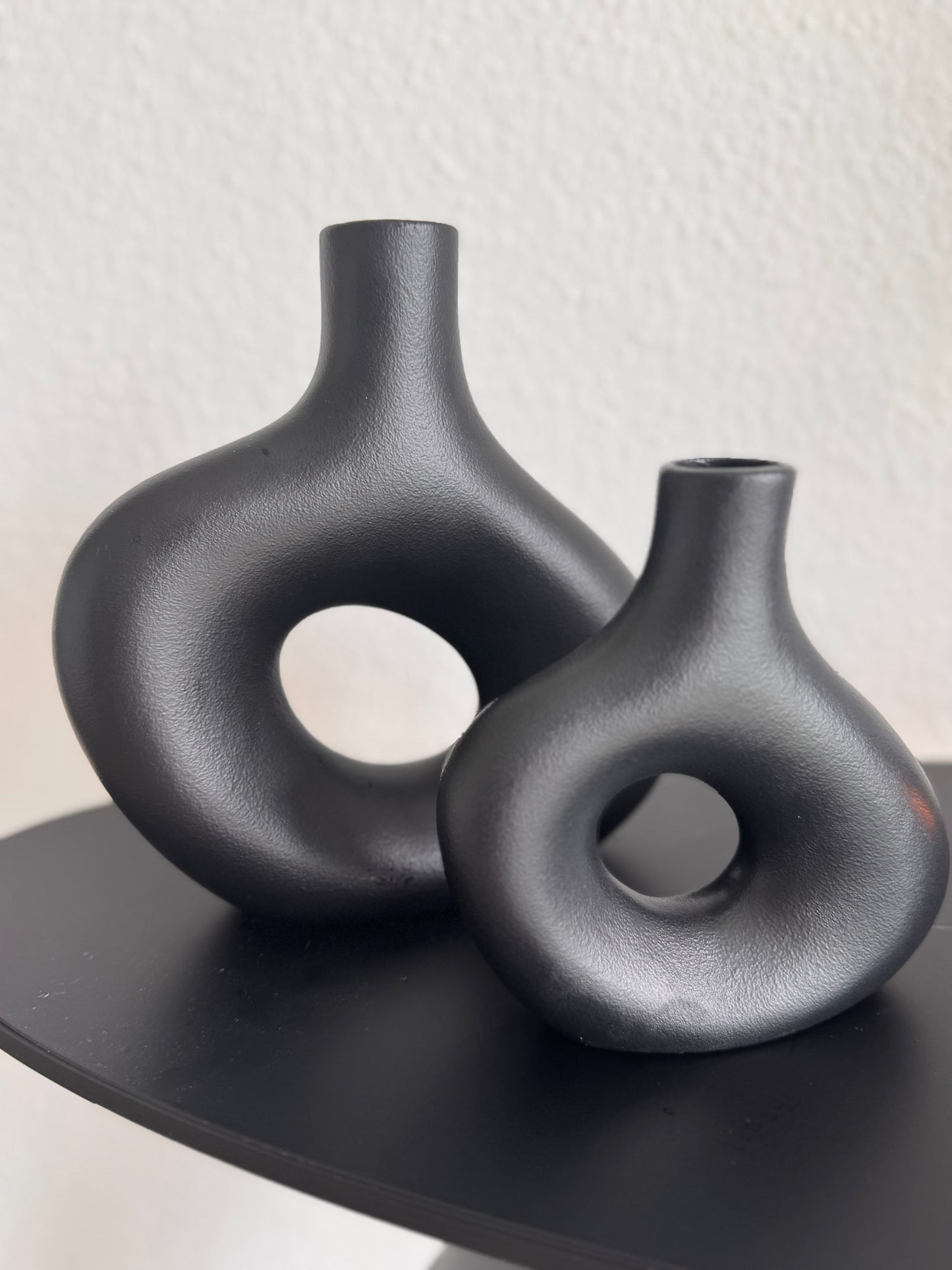 Blumenvasen Luna Set Schwarz