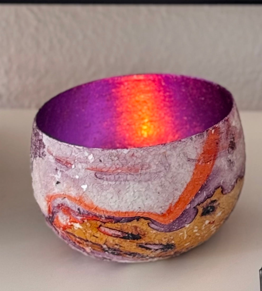 Colmore Teelichthalter/ Votive Iron Mosaic Lilac 15x15x10 cm
