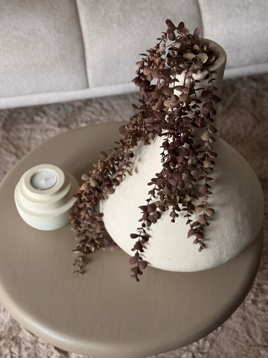 Vase long neck in Beige/ Natur