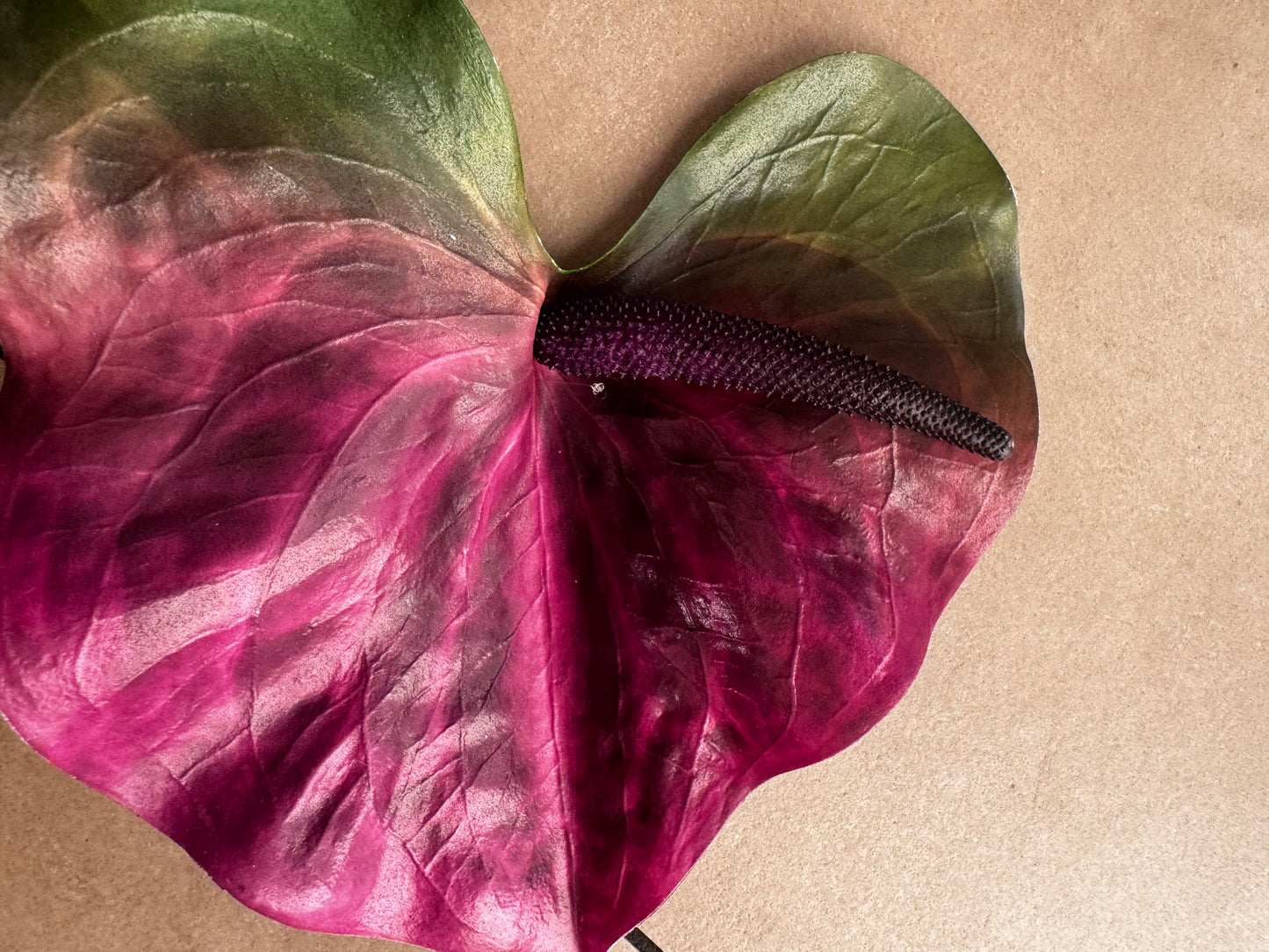 Künstliche Blume Calla/ Anthurium in Bordeaux 74 cm