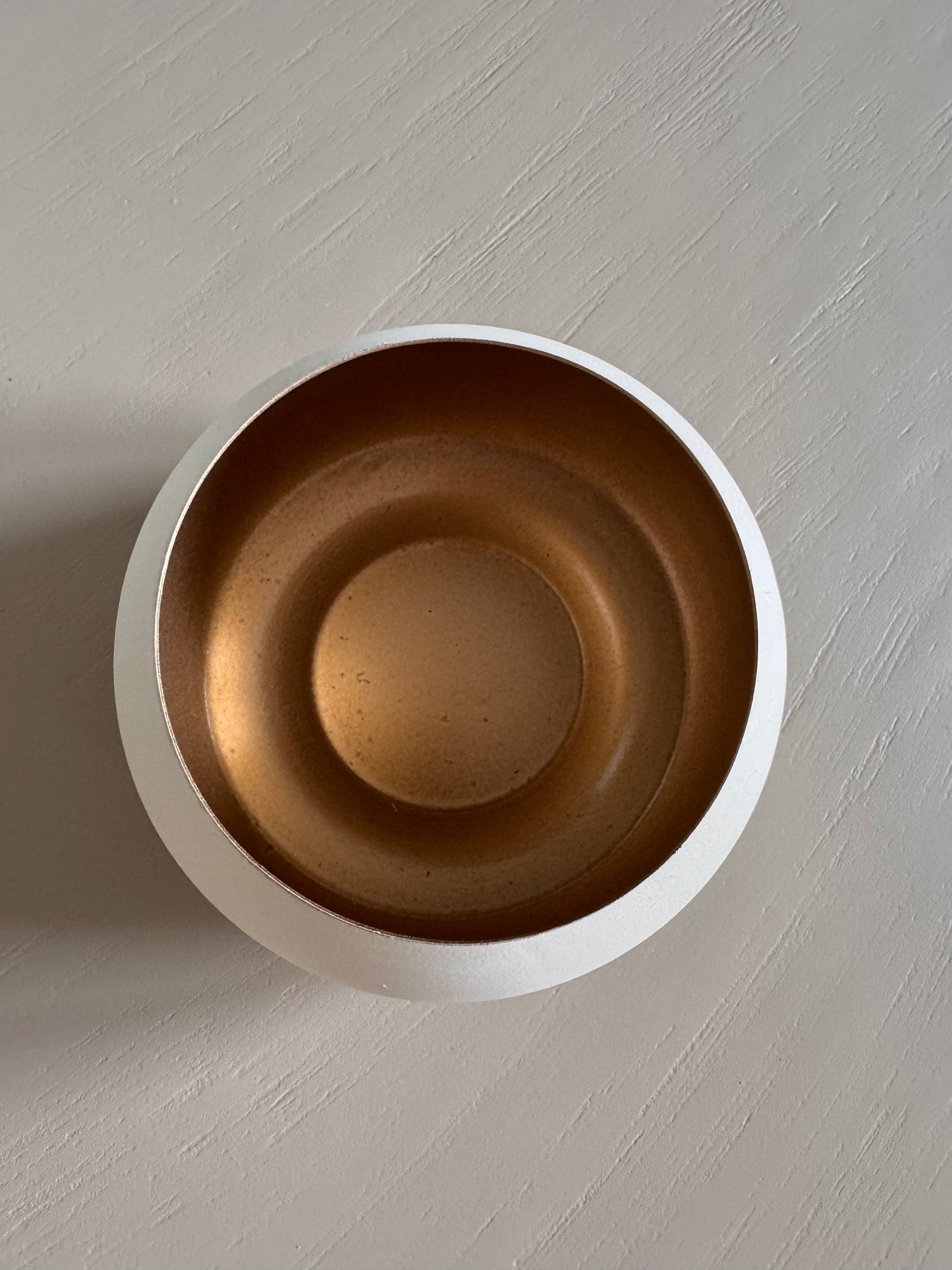 Teelichthalter RAPALLO matt Creme mit Goldakzenten von Light & Living