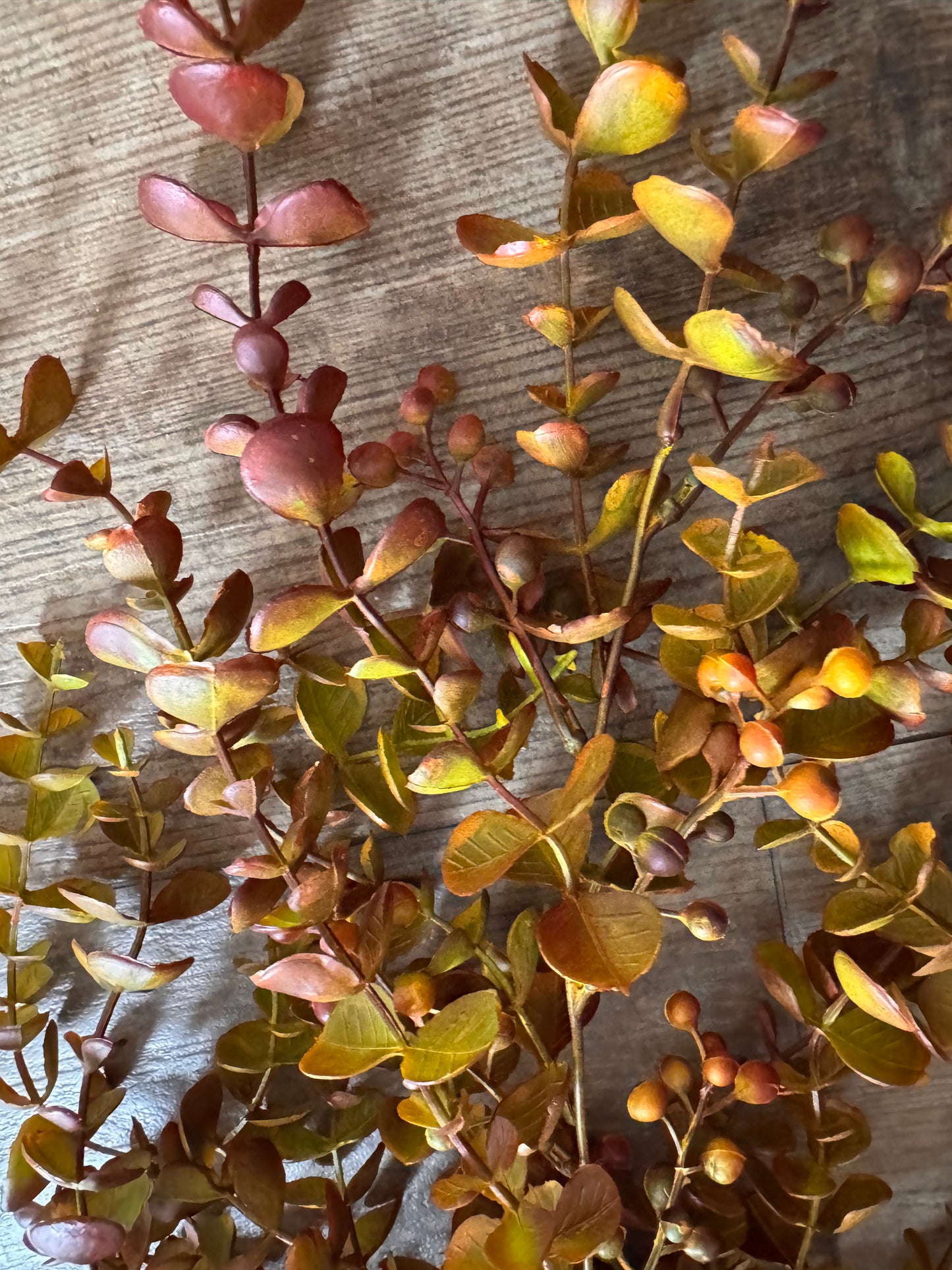 Künstlicher  Eukalyptus -für stilvolle Dekoration hängend Senfarbend