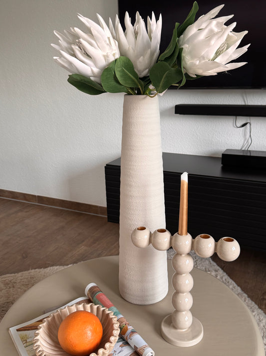 Kerzenhalter Bubbles hoch von Present Time in Taupe