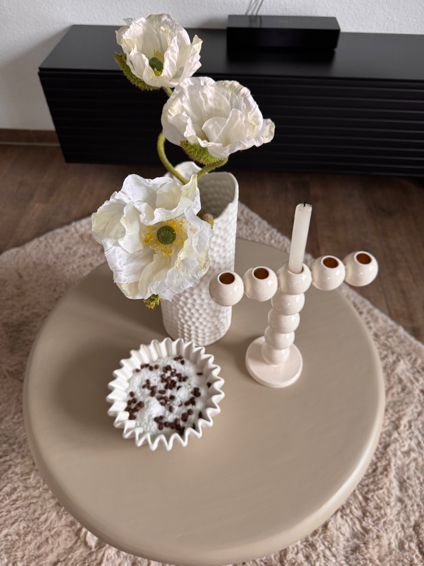 Kerzenhalter Bubbles hoch von Present Time in Weiß