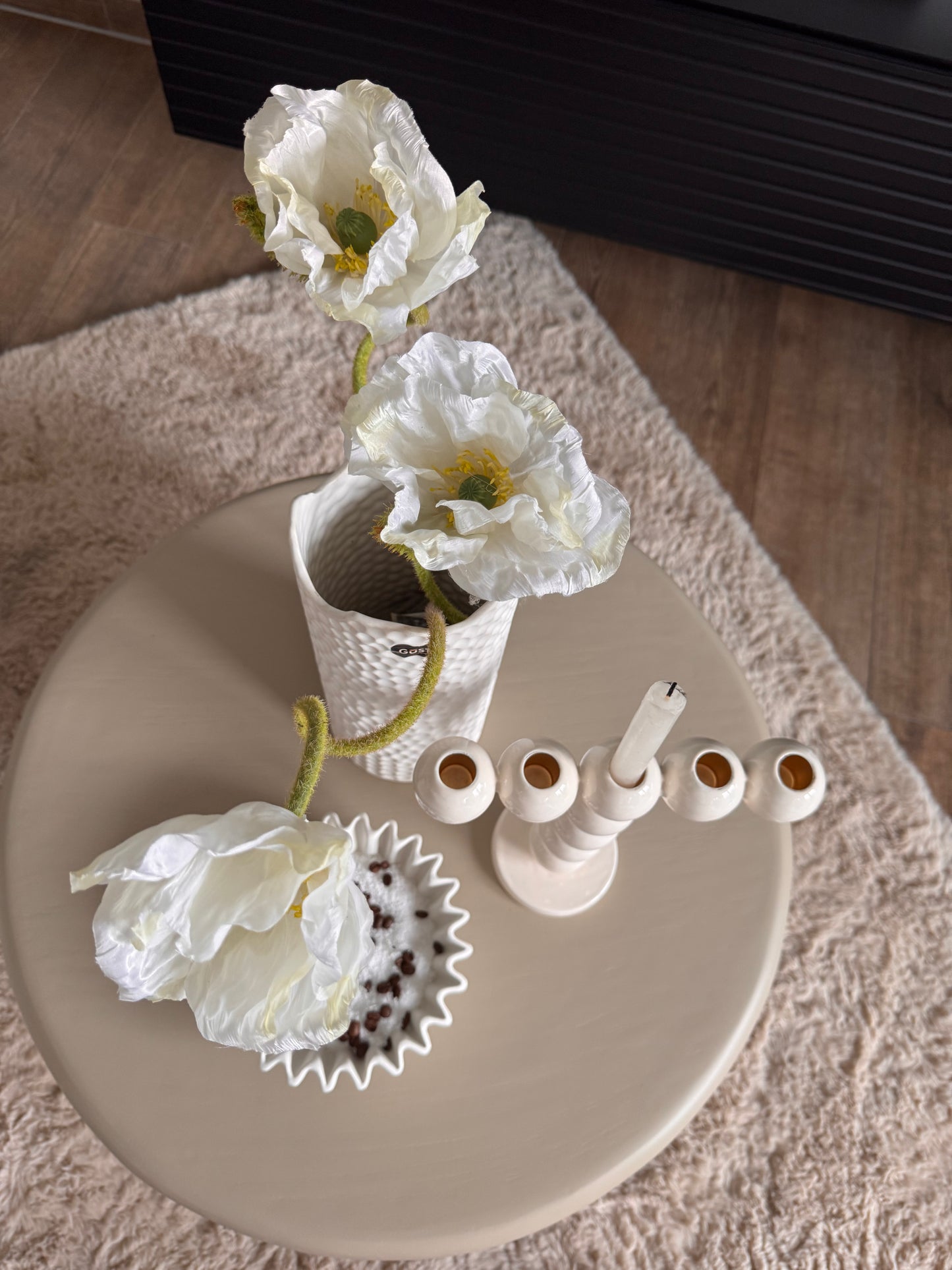 Kerzenhalter Bubbles hoch von Present Time in Weiß