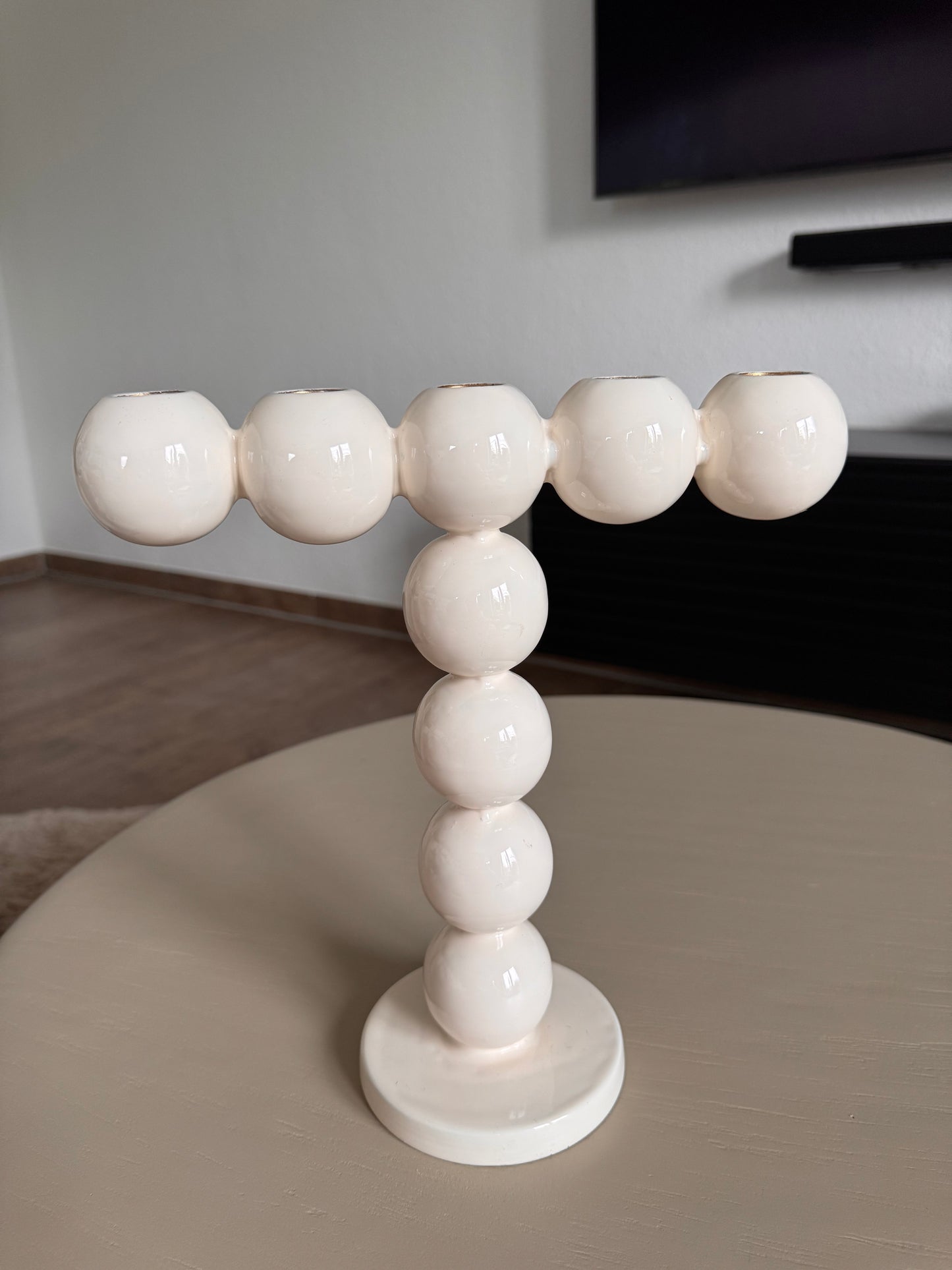 Kerzenhalter Bubbles hoch von Present Time in Weiß