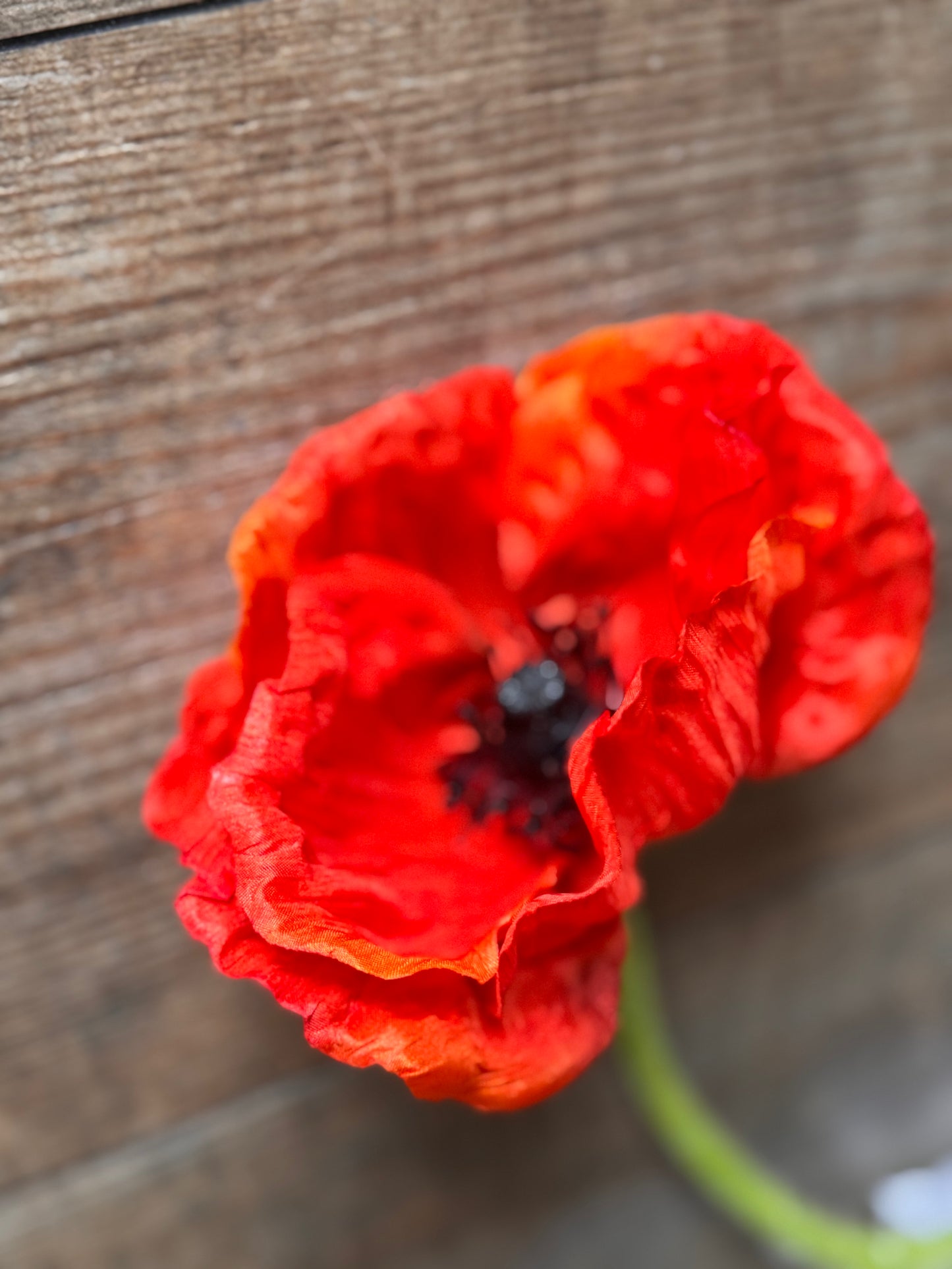 Künstliche Mohnblume rot/ orange