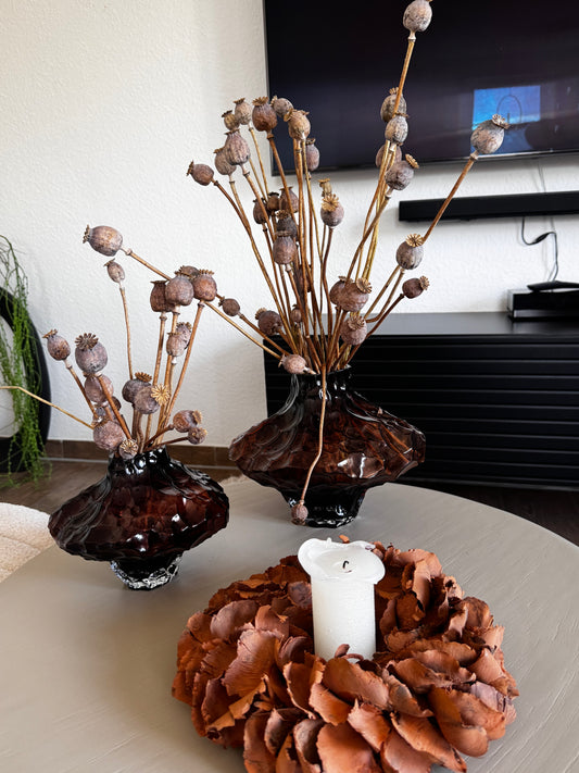 Palmblätter Kranz in Terracotabraun/Rostfarben ø 25 cm von Couronne