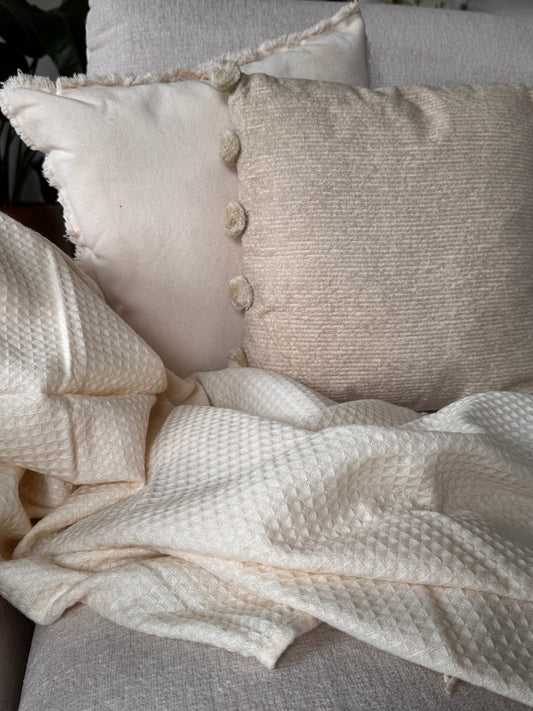 Wohnkissen "Cussin"  Beige / Creme 45 x 45 cm von Exner