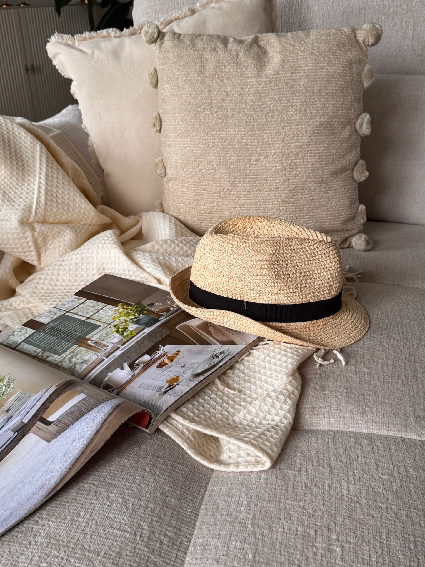 Wohndecke cussin Creme von  Exner 152 x 127 cm