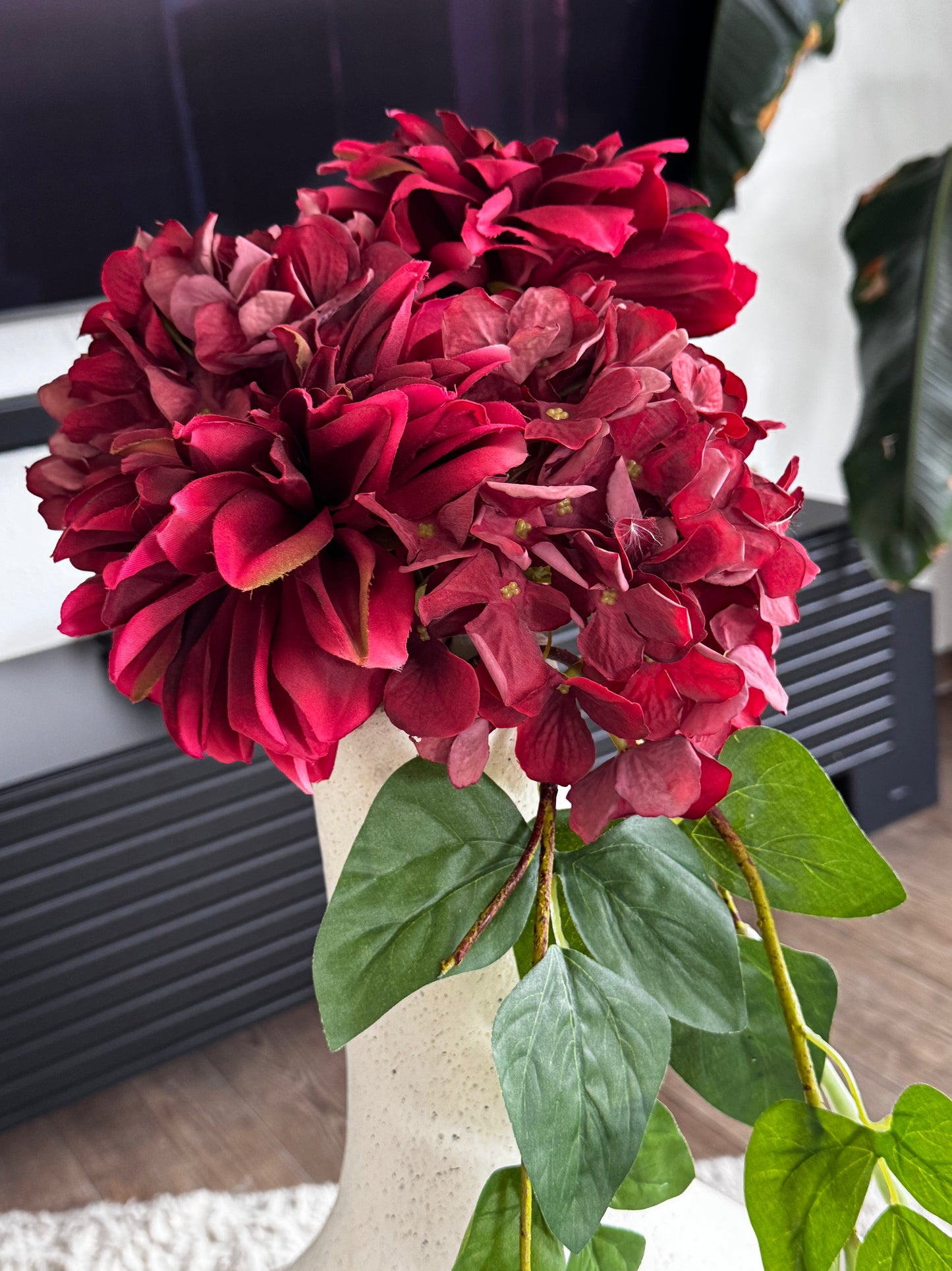 Kunstblume Dahlie Bordeaux  75 cm
