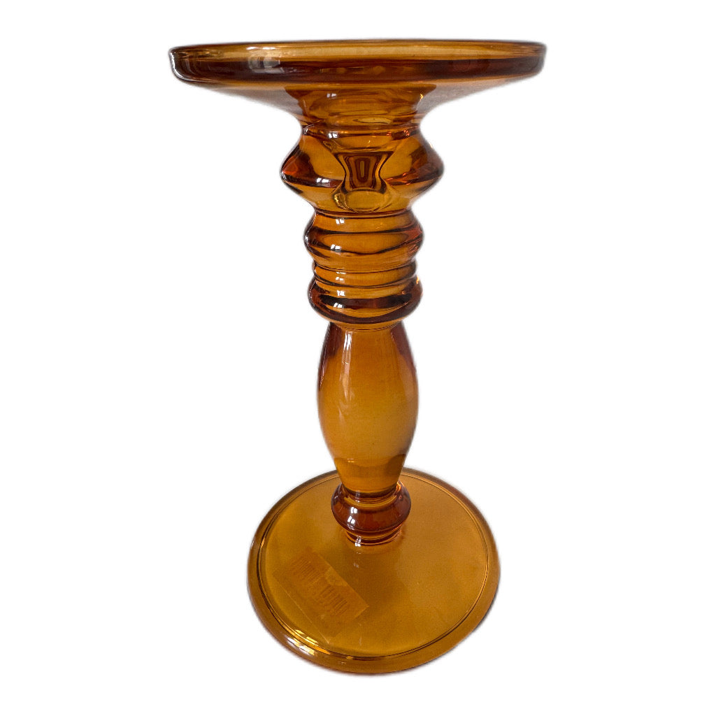 Kerzenhalter  PENO bernsteinfarbend Glas von Exner
