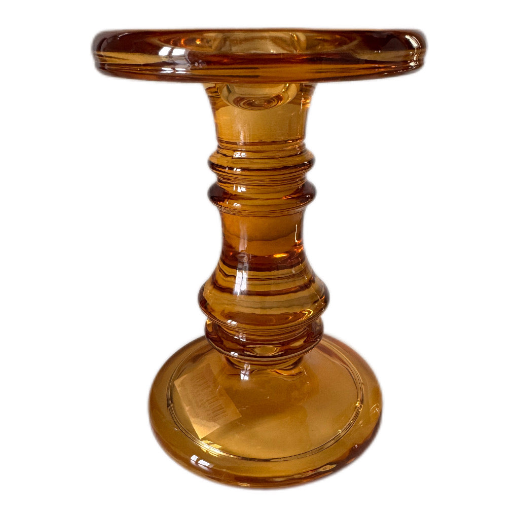 Kerzenhalter  PENO bernsteinfarbend Glas von Exner mittelgroß