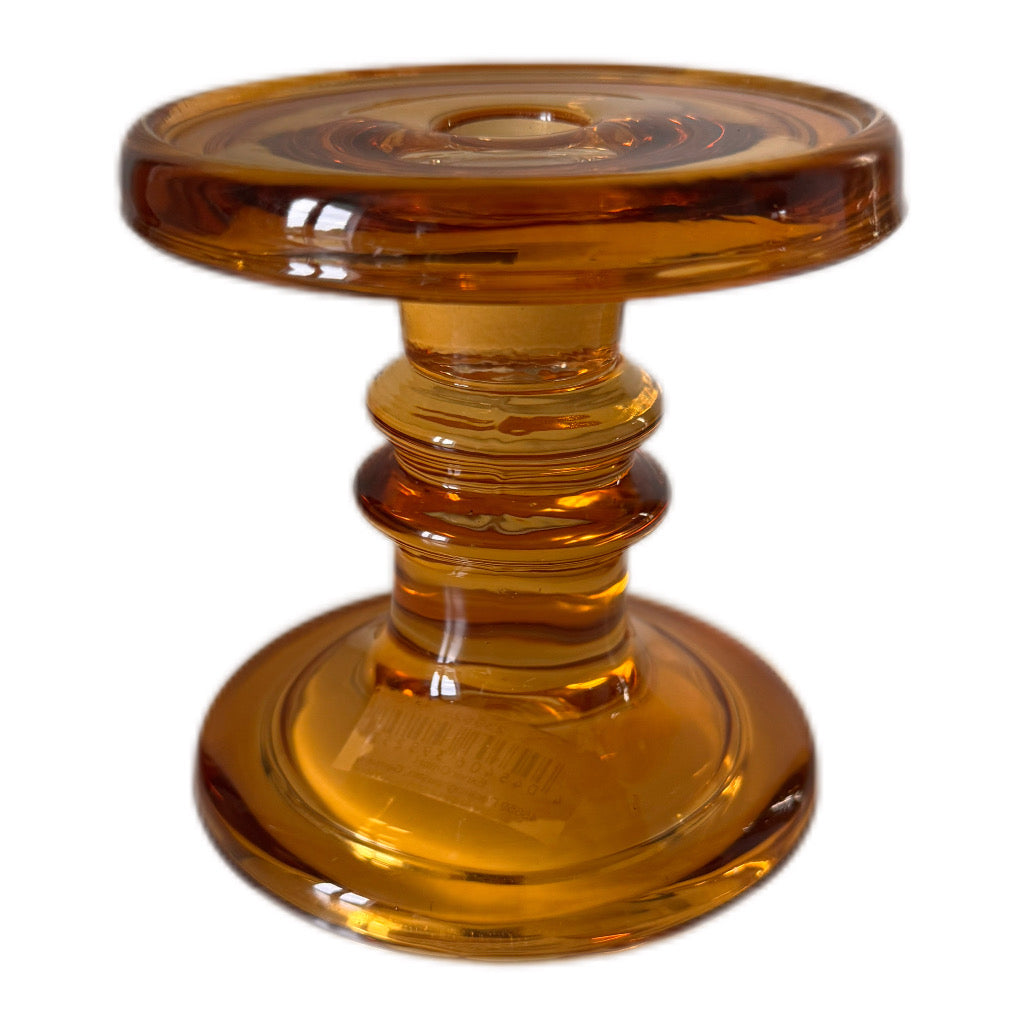 Kerzenhalter  PENO bernsteinfarbend Glas von Exner klein