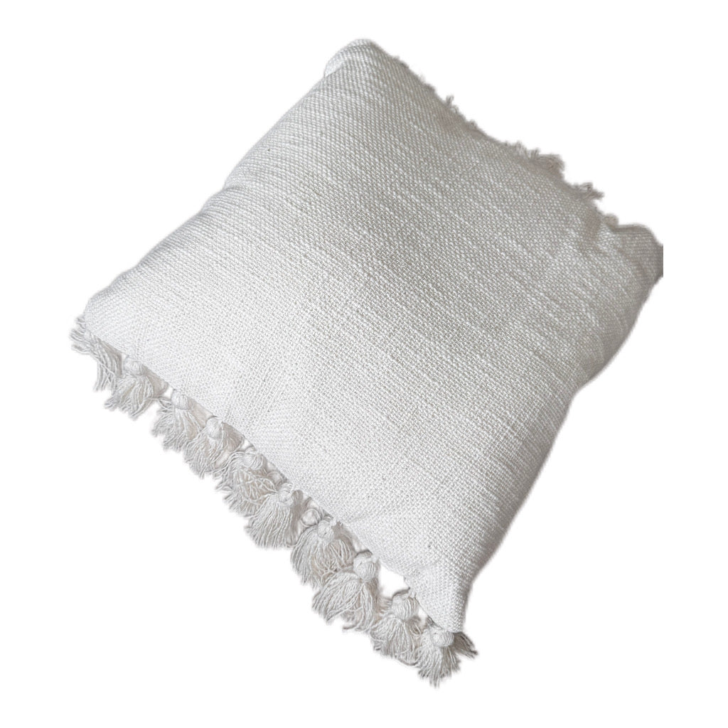 Boho-Kissen in Weiß 45x45 cm Dutch Decor
