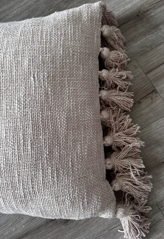 Boho-Kissen in Beige 45x45 cm Dutch Decor