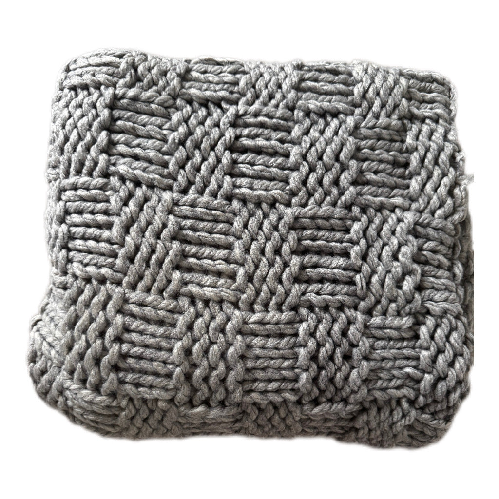 Grobstrick Decke Dunkelgrau 152 x 127 cm von Exner