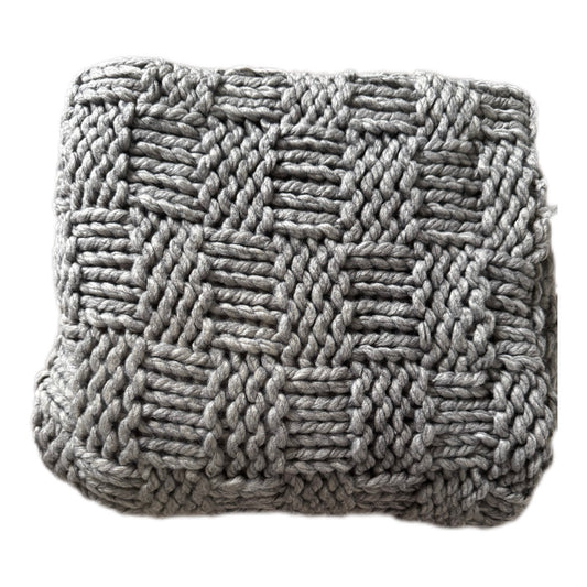 Grobstrick Decke Dunkelgrau 152 x 127 cm von Exner