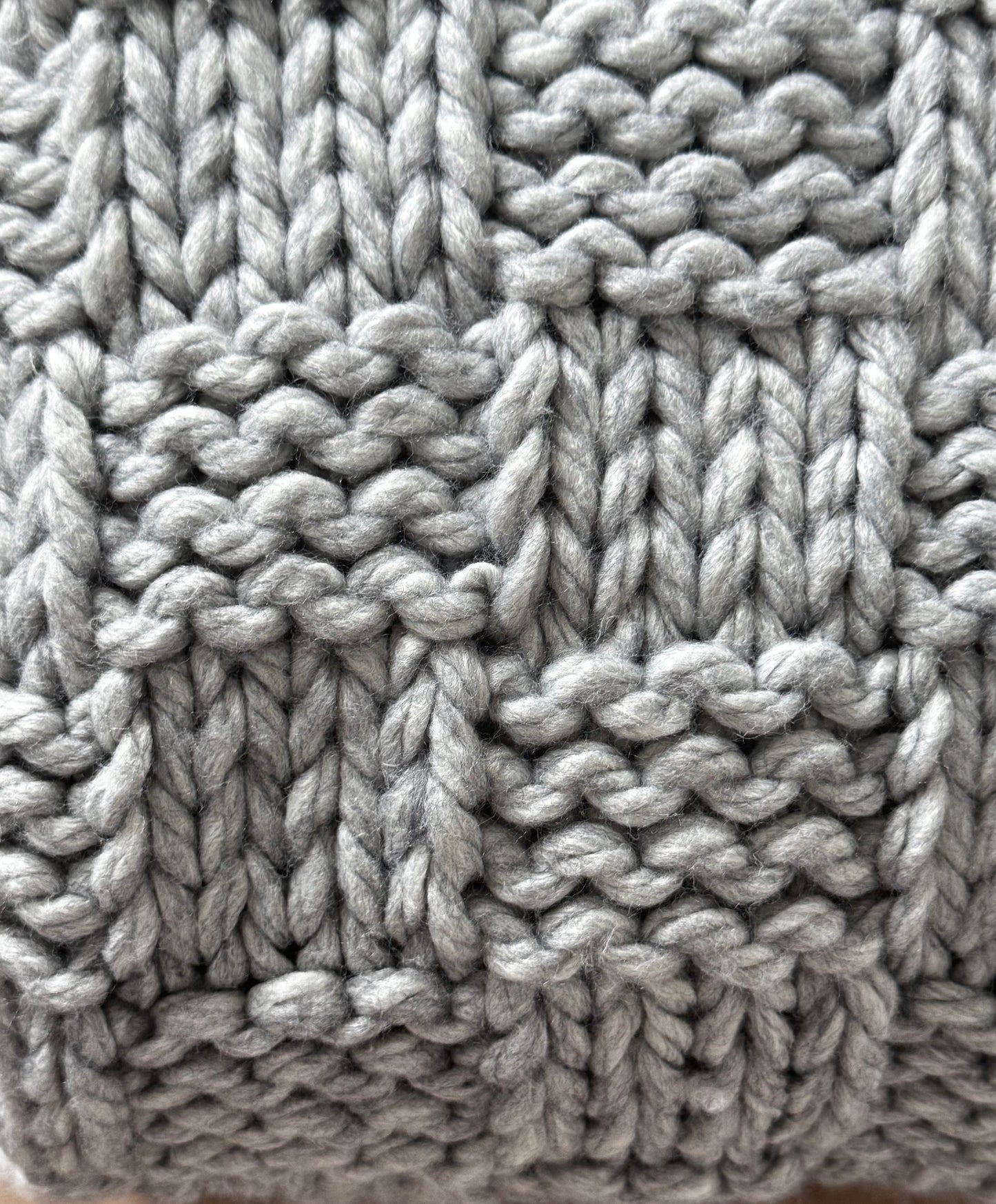 Grobstrick Decke Grau 152 x 127 cm von Exner