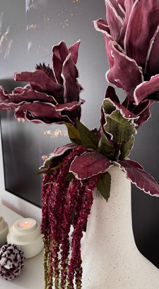 Edle Kunstblume in Bordeaux Luimes & Luimes 85 cm