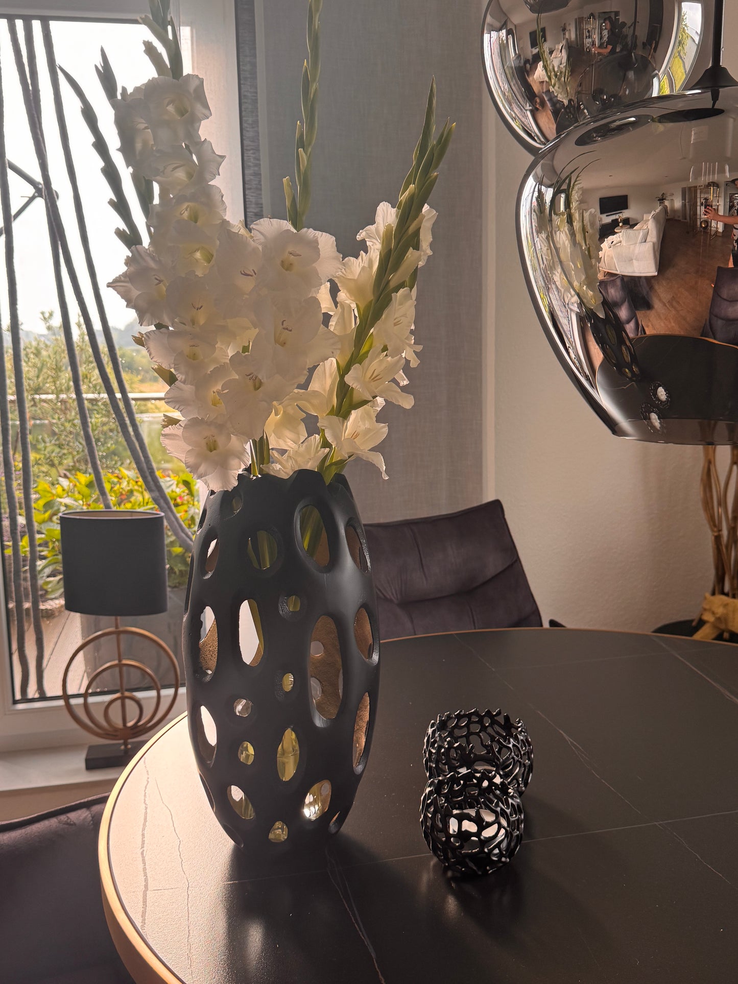 Windlicht Kerzenhalter Sobre schwarz  von Exner groß