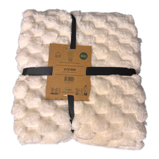 Wohndecke Vivian Snow White 150 x 200 cm von Dutch Decor