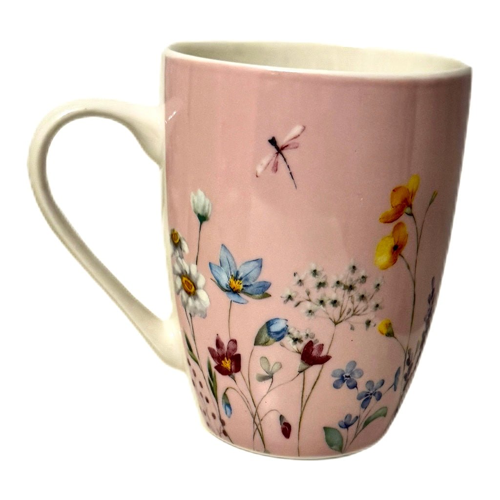Becher mit Hasenmotiv mit Blumenwiese aus Porzelan 360 ml von Wurm - JP Lifestyle & More