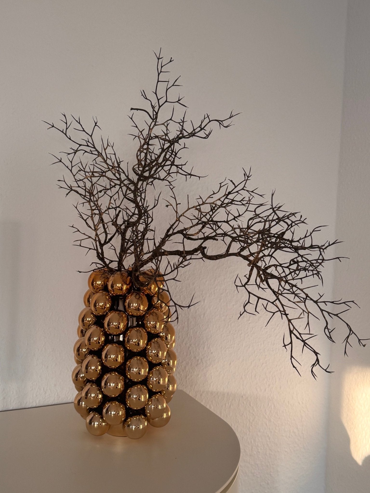 Blumenvase BIYANG in Gold Ø 16 x 24 cm von Light & LIving - JP Lifestyle & More