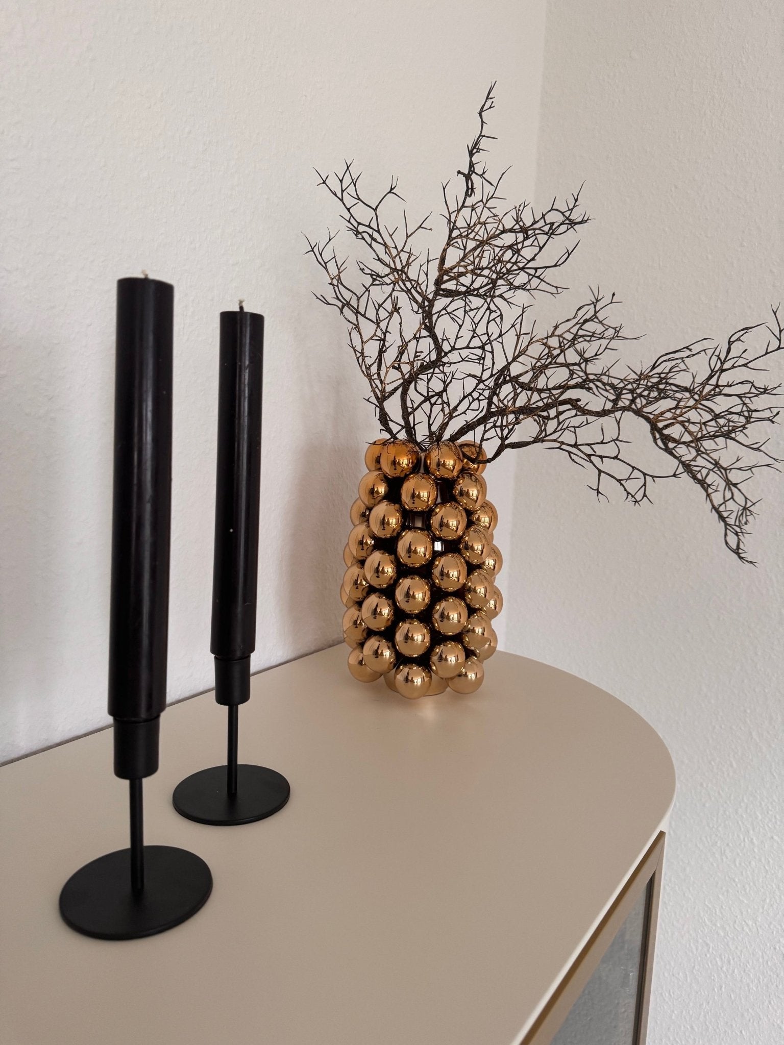 Blumenvase BIYANG in Gold Ø 16 x 24 cm von Light & LIving - JP Lifestyle & More