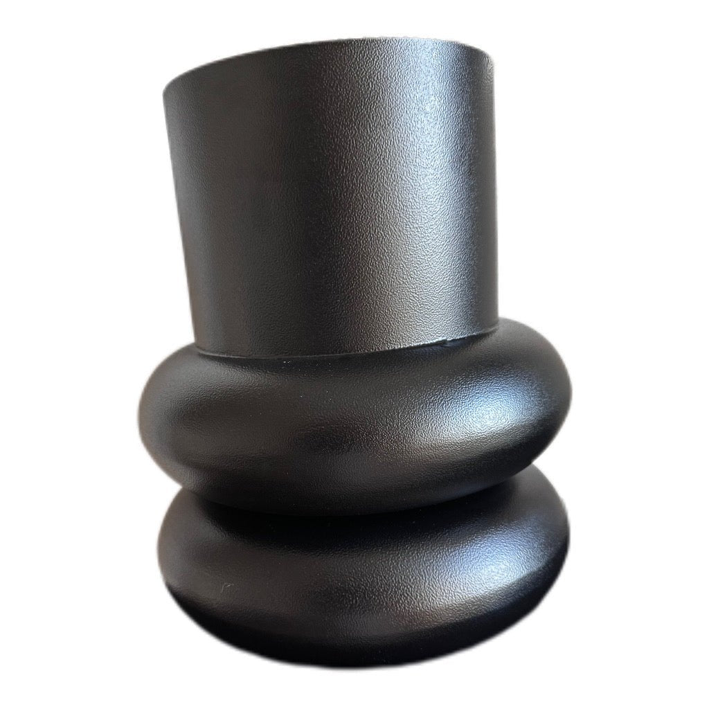 BOI! Wow Interior Blumenvase Metall Schwarz 35 cm - JP Lifestyle & More