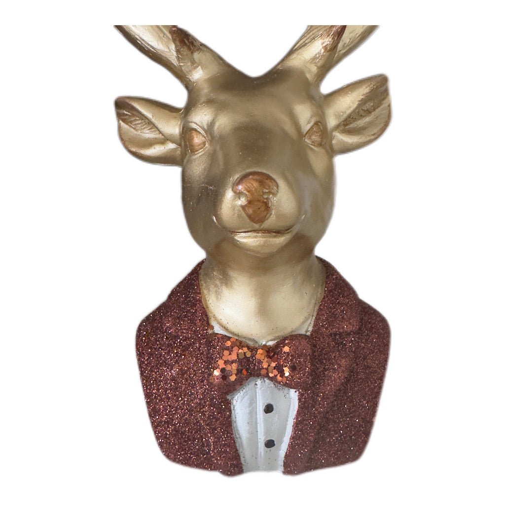 Büste Hirsch Gold Kupfer Formano 25 cm - JP Lifestyle & More