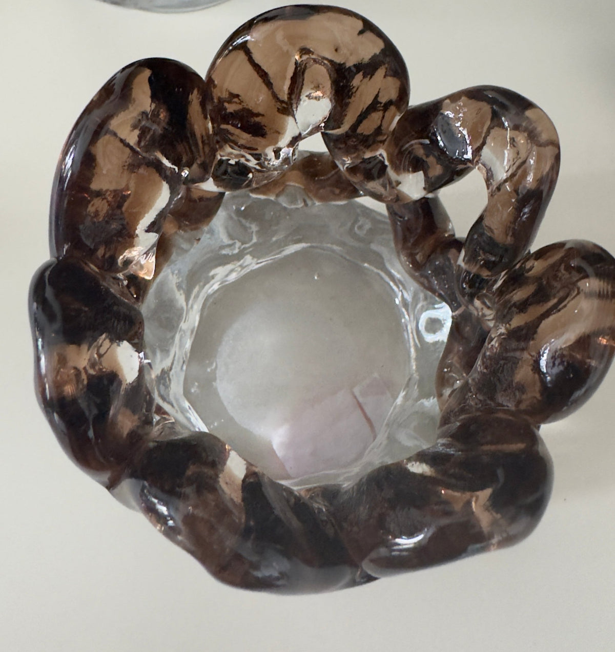 Colmore Glas Windlicht "FUEGO" in Braun 11 cm - JP Lifestyle & More