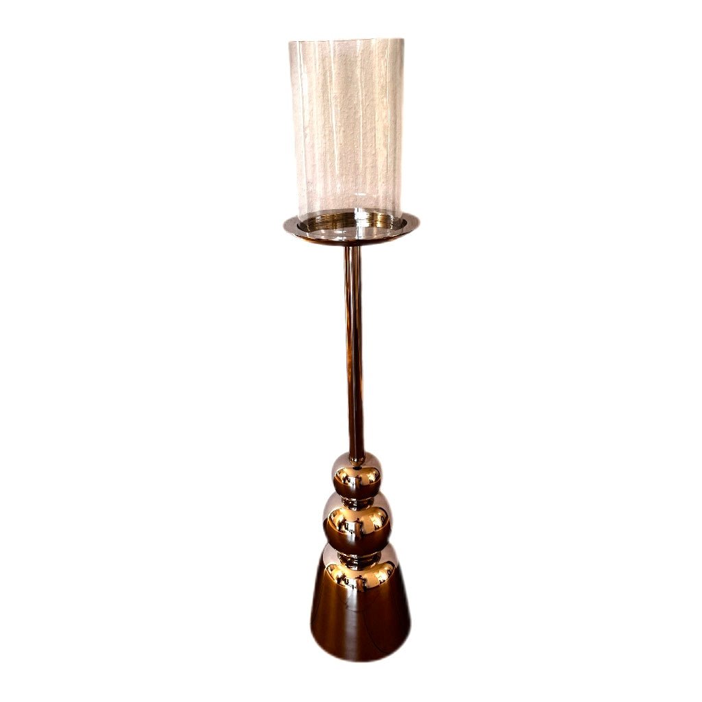 Colmore Windlicht Hurrican Aluminium und Glas 20 × 20 × 102 cm - JP Lifestyle & More