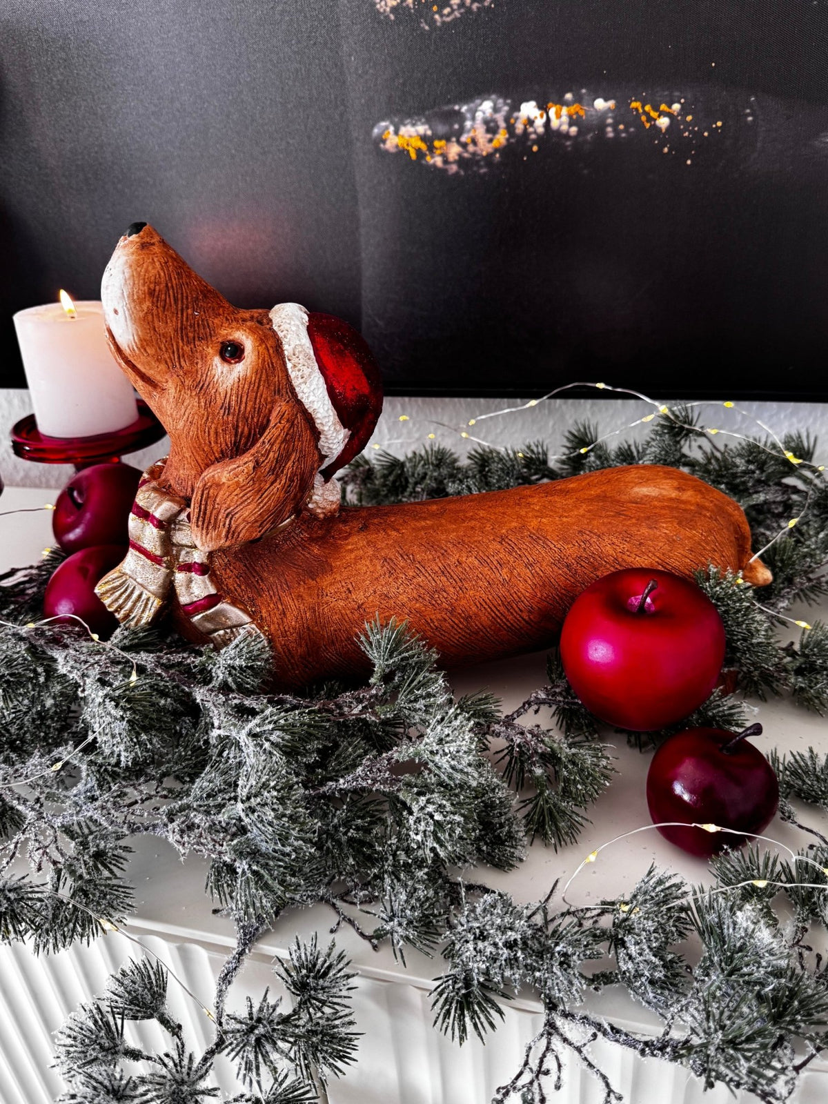 Dackel Hundestatue Braun 37x11x27 cm von Clayre & Eef - JP Lifestyle & More