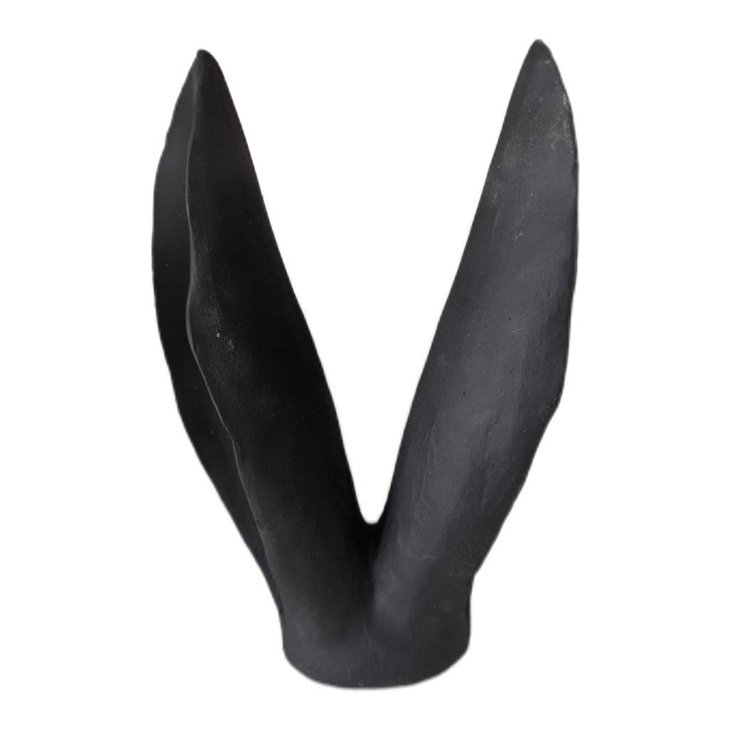 Deko Hasenohren Zonda in Schwarz matt von Exner 13x 5,5x 18,5 cm - JP Lifestyle & More