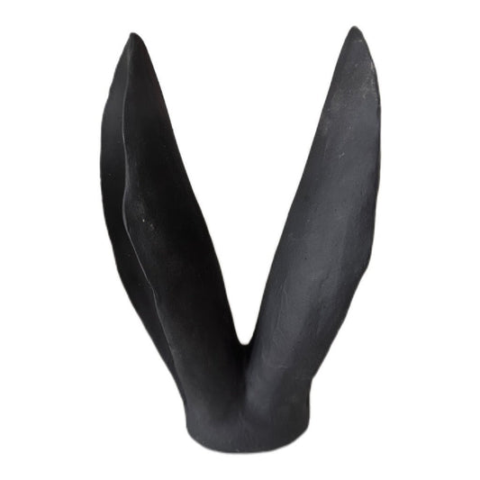 Deko Hasenohren Zonda in Schwarz matt von Exner 13x 5,5x 18,5 cm - JP Lifestyle & More
