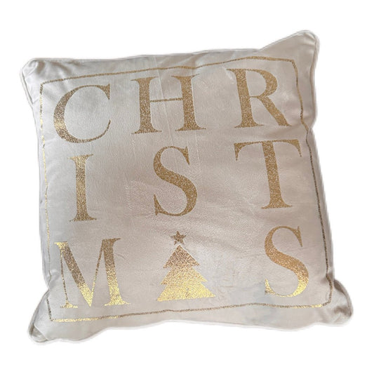 Dekokissen "CHRISTMAS" mit Goldprint 45 x 45 cm von Textino - JP Lifestyle & More